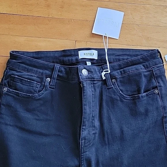 Pistola Midnight Black High Rise Skinny Stretch Jeans Indie Grunge NWT Sz 31 - Picture 4 of 9